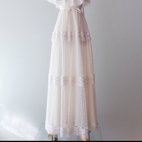 Vintage 1970s boho wedding dress -Lori Deb - Picture 2 of 8